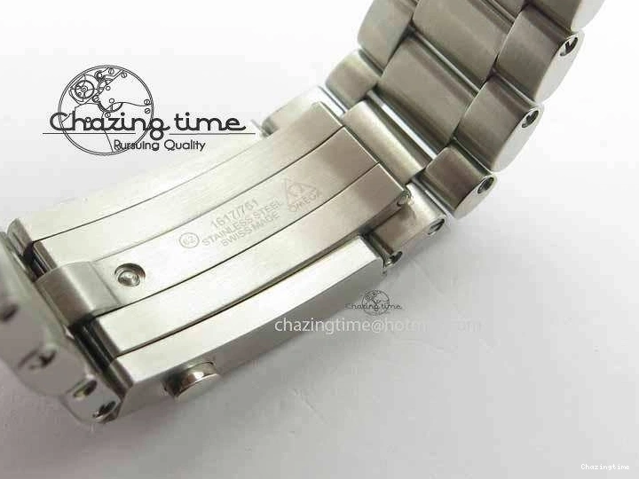 0110 Sophisticated Planet Ocean Master Chronometer Chrono SS OM 1:1 Best Edition Orange On SS Bracelet A 8156